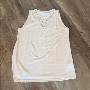 Elegant Cream Sleeveless Top